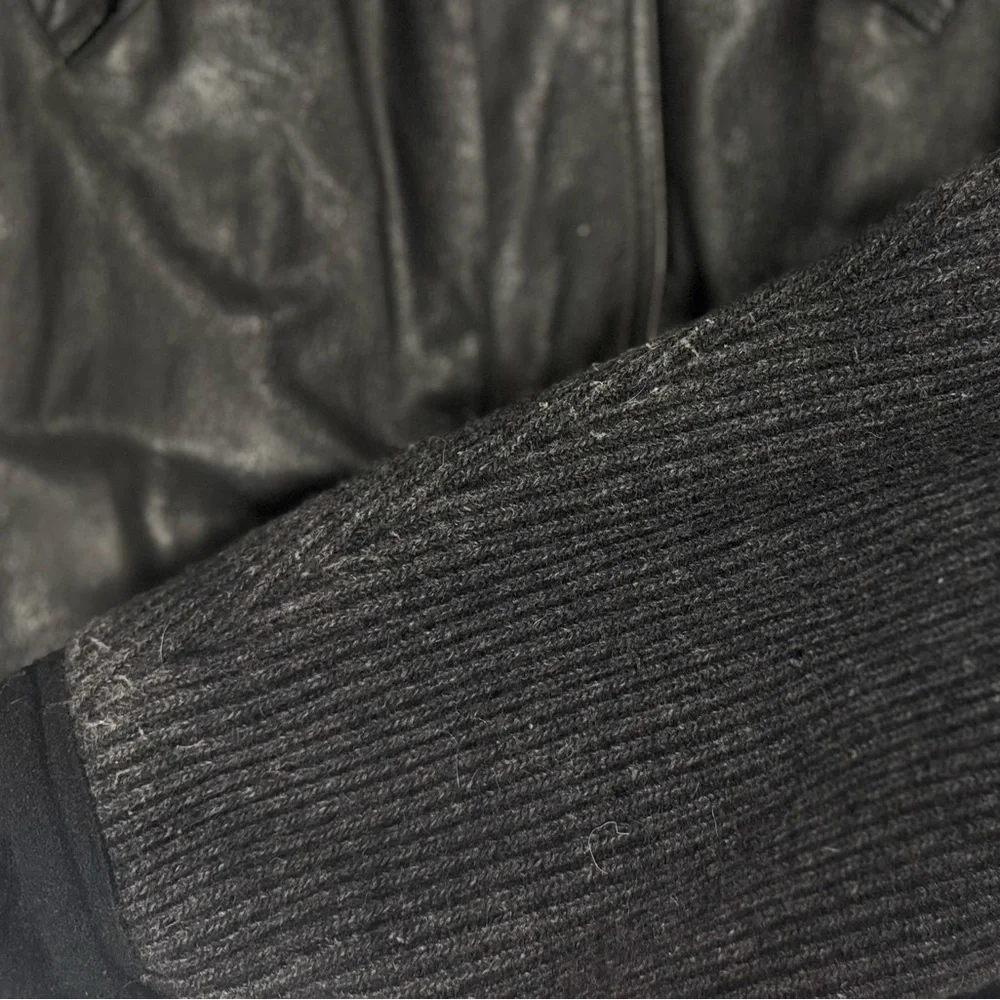 Vintage JC De Castelbajac Leather wool black crest flight bomber jacket men 50